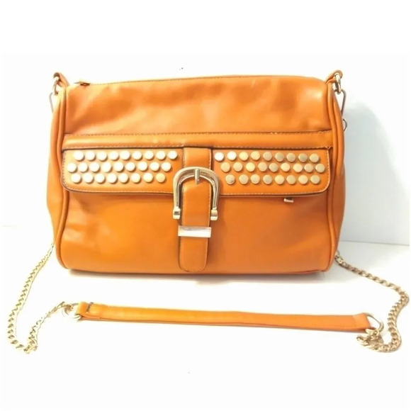 MMS DESIGN STUDIO STUDDED SHOULDER BAG - CARAMEL - Picture 2 of 8